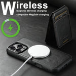 Custodia per telefono posteriore staccabile in pelle Suteni H15 MagSafe Oil Eax, For iPhone 16 Pro, For iPhone 16 Plus, For iPhone 16, For iPhone 15 Pro Max
