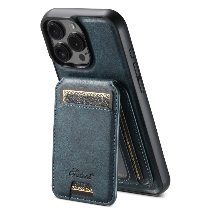Custodia per telefono posteriore staccabile in pelle Suteni H15 MagSafe Oil Eax, For iPhone 16 Pro, For iPhone 16 Plus, For iPhone 16, For iPhone 15 Pro Max