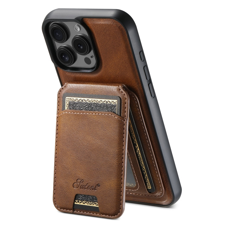 Custodia per telefono posteriore staccabile in pelle Suteni H15 MagSafe Oil Eax, For iPhone 17 Pro, For iPhone 17, For iPhone Air, For iPhone 16 Pro Max