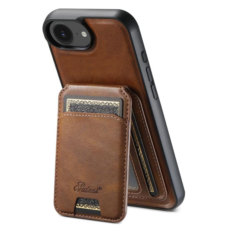 Custodia per telefono posteriore staccabile in pelle Suteni H15 MagSafe Oil Eax, For iPhone 12 Pro, For iPhone 17e / 16e