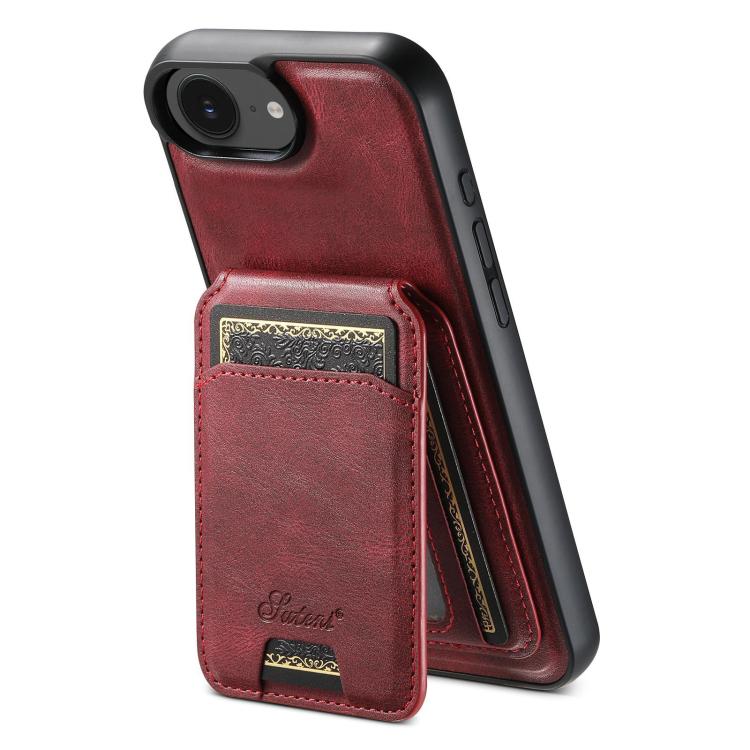 Custodia per telefono posteriore staccabile in pelle Suteni H15 MagSafe Oil Eax, For iPhone 12 Pro, For iPhone 17e / 16e