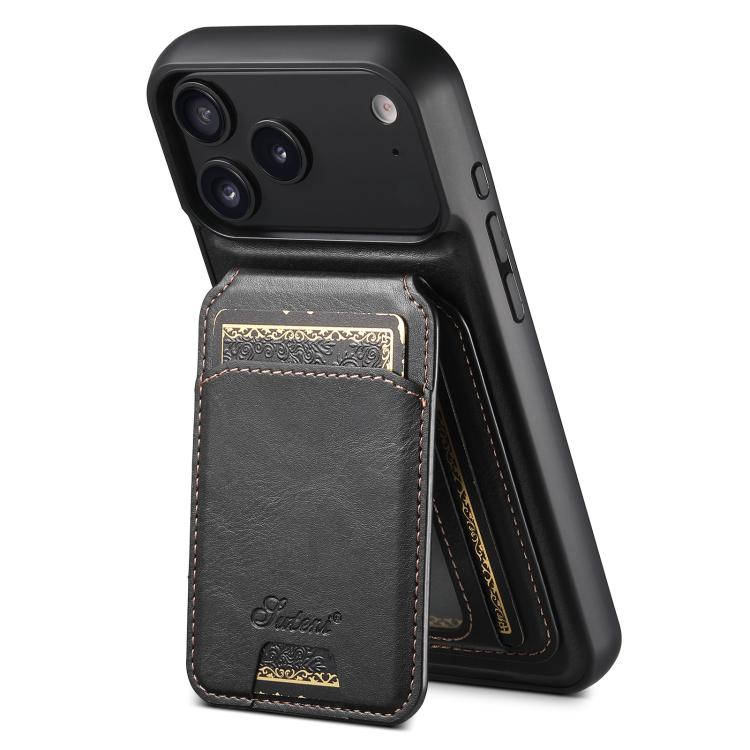 Custodia per telefono posteriore staccabile in pelle Suteni H15 MagSafe Oil Eax, For iPhone 17 Pro, For iPhone 17, For iPhone Air, For iPhone 16 Pro Max