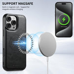 Custodia per telefono posteriore staccabile in pelle Suteni H15 MagSafe Oil Eax, For iPhone 17 Pro, For iPhone 17, For iPhone Air, For iPhone 16 Pro Max