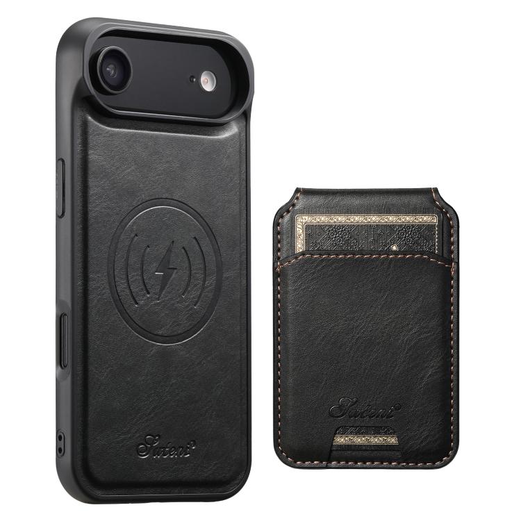 Custodia per telefono posteriore staccabile in pelle Suteni H15 MagSafe Oil Eax, For iPhone 17 Pro, For iPhone 17, For iPhone Air, For iPhone 16 Pro Max