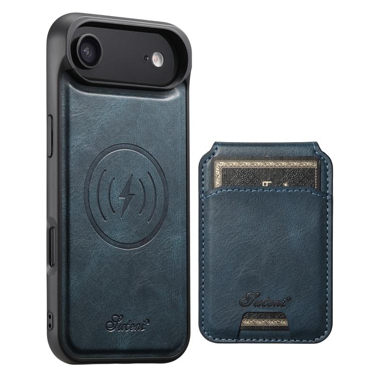 Custodia per telefono posteriore staccabile in pelle Suteni H15 MagSafe Oil Eax, For iPhone 17 Pro, For iPhone 17, For iPhone Air, For iPhone 16 Pro Max