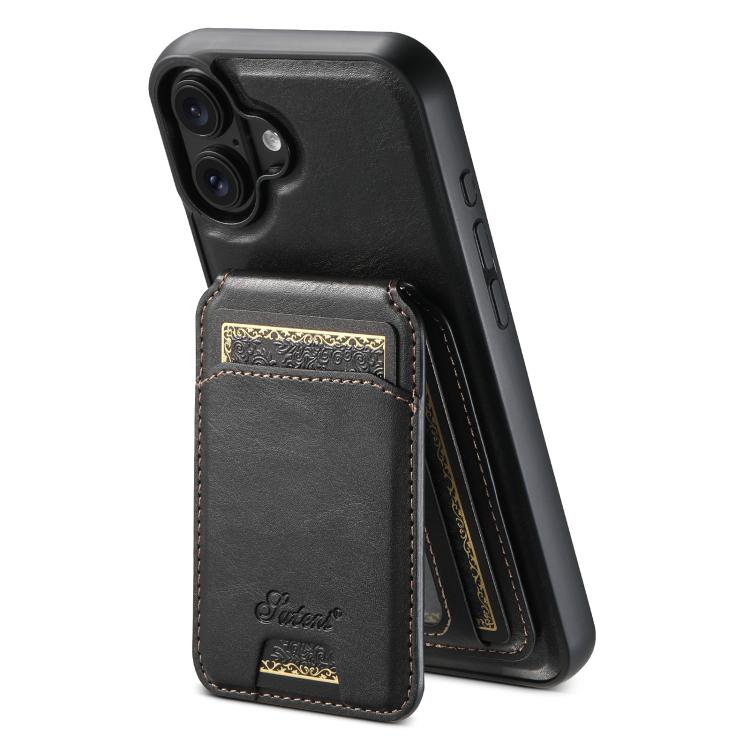 Custodia per telefono posteriore staccabile in pelle Suteni H15 MagSafe Oil Eax, For iPhone 17 Pro, For iPhone 17, For iPhone Air, For iPhone 16 Pro Max