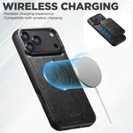 Custodia per telefono posteriore staccabile in pelle Suteni H15 MagSafe Oil Eax, For iPhone 18, For iPhone 18 Pro, For iPhone 18 Pro Max, For iPhone 17 Pro Max