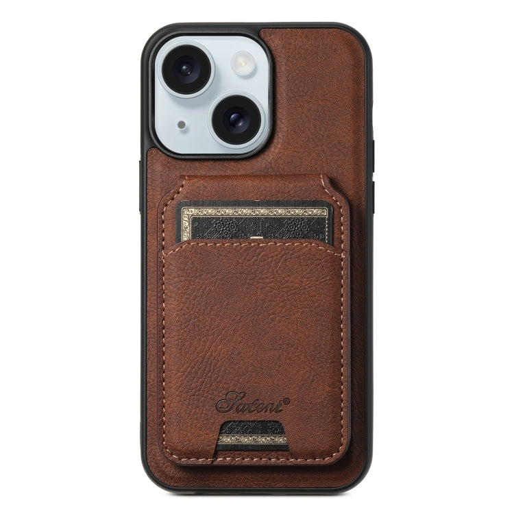 Custodia per telefono posteriore staccabile a portafoglio Suteni H16 Litchi Texture, For iPhone 15, For iPhone 14 Plus, For iPhone 14, For iPhone 14 Pro, For iPhone 14 Pro Max, For iPhone 13 Pro Max