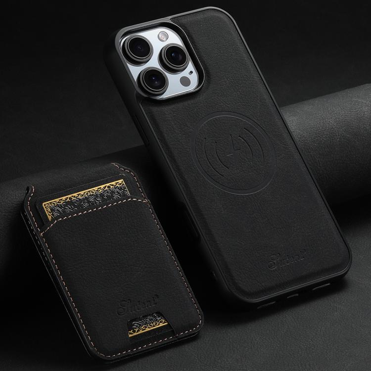 Custodia per telefono posteriore staccabile a portafoglio Suteni H16 Litchi Texture, For iPhone 17e / 16e, For iPhone 17 Pro Max, For iPhone 17 Pro, For iPhone 17, For iPhone Air, For iPhone 16 Pro Max