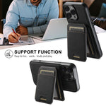 Custodia per telefono posteriore staccabile a portafoglio Suteni H16 Litchi Texture, For iPhone 17e / 16e, For iPhone 17 Pro Max, For iPhone 17 Pro, For iPhone 17, For iPhone Air, For iPhone 16 Pro Max