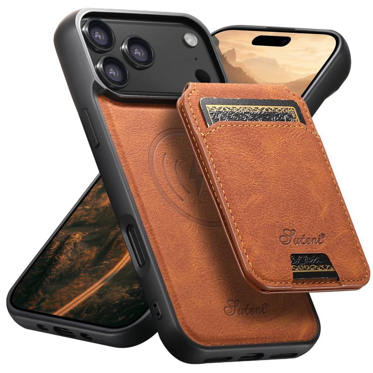Custodia per telefono posteriore staccabile a portafoglio Suteni H16 Litchi Texture, For iPhone 17e / 16e, For iPhone 17 Pro Max, For iPhone 17 Pro, For iPhone 17, For iPhone Air, For iPhone 16 Pro Max