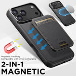 Custodia per telefono posteriore staccabile a portafoglio Suteni H16 Litchi Texture, For iPhone 16 Pro, For iPhone 16 Plus, For iPhone 16, For iPhone 15 Pro Max, For iPhone 15 Pro, For iPhone 15 Plus