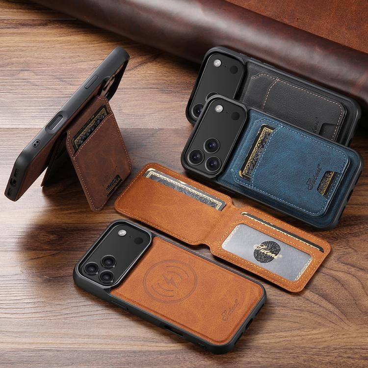 Custodia per telefono posteriore staccabile a portafoglio Suteni H16 Litchi Texture, For iPhone 12 Pro, For iPhone 17e / 16e