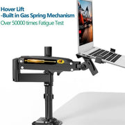 NB H100-FP Per meccanismo a molla a gas da 10-17 pollici Staffa per laptop desktop con braccio a movimento completo VESA Board, NB H100-FP