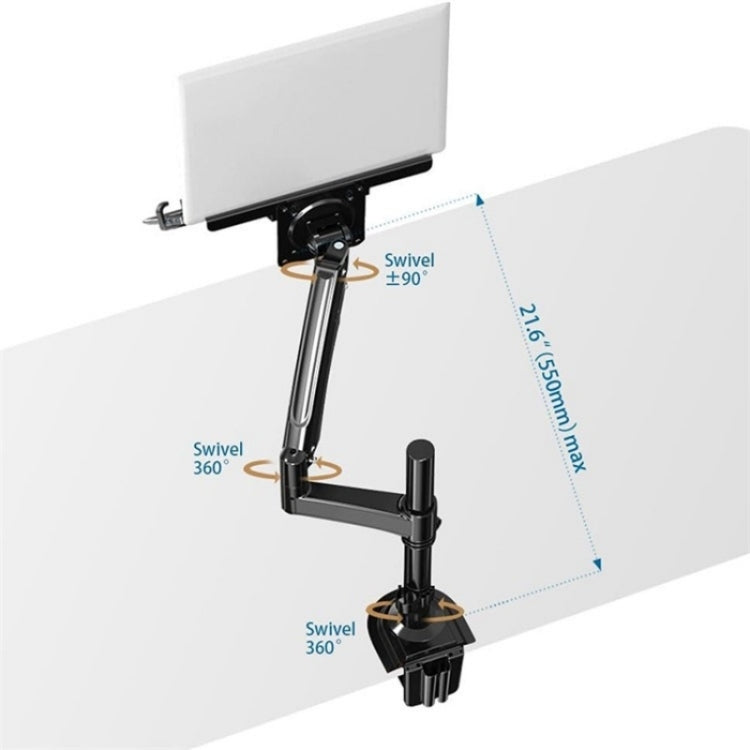 NB H100-FP Per meccanismo a molla a gas da 10-17 pollici Staffa per laptop desktop con braccio a movimento completo VESA Board, NB H100-FP