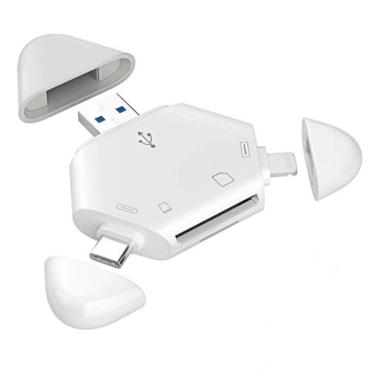 LCOPM per computer di tipo C / USB Lettore di schede magnetiche Android Tablet Lettore di schede SD/TF OTG, Android OTG Card Reader