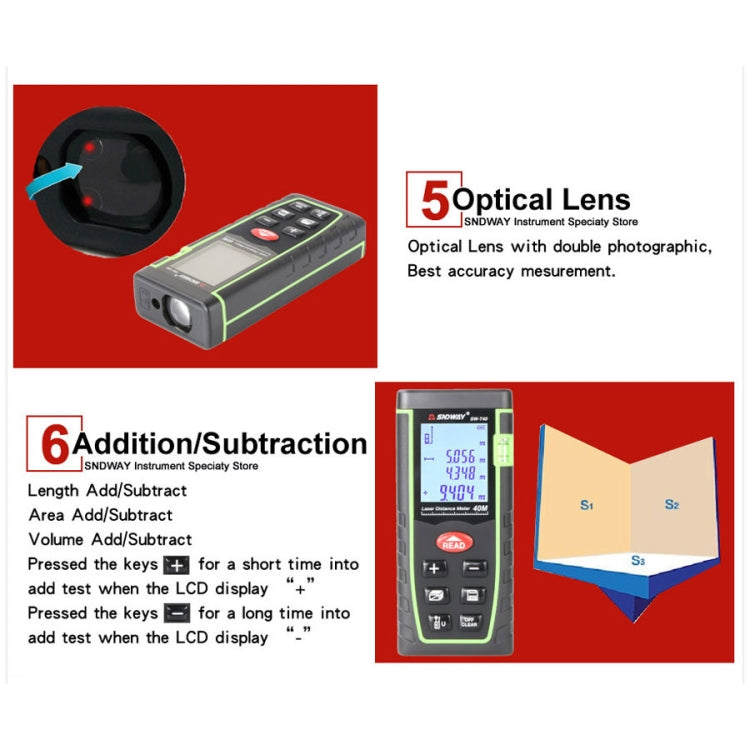 SNDWAY Portable Laser Rangefinder SW-T60, SW-T60