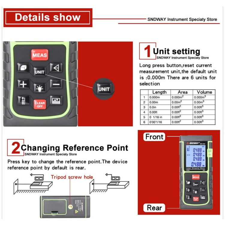 SNDWAY Portable Laser Rangefinder SW-T60, SW-T60