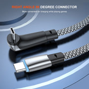 ENKAY PD65W Cavo dati intrecciato a gomito da tipo C a tipo C per ricarica rapida con indicatore luminoso, 0.5m, 1.2m, 2m