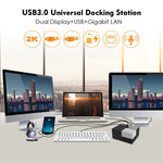 WAVLINK WL-UG39DK3 Dock video Gigabit Ethernet a ricarica rapida con doppio display Hub USB 3.0, US Plug, UK Plug, EU Plug, AU Plug