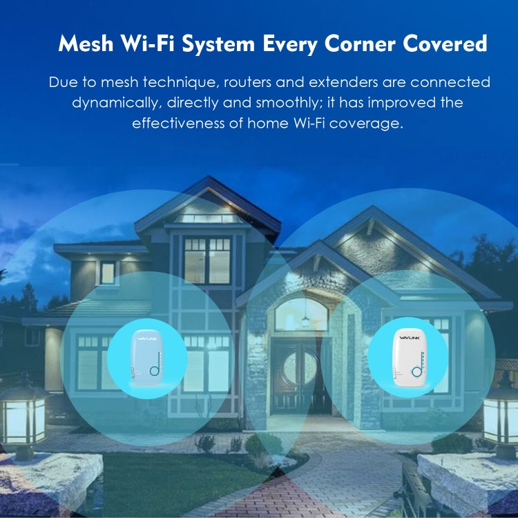WAVLINK WN576K2 AC1200 Router WiFi domestico Estensore di rete Ripetitore wireless dual band, US Plug, UK Plug, EU Plug, AU Plug