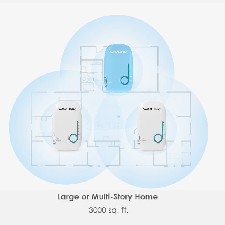 WAVLINK WN576K3 AC1200 Router WiFi domestico Estensore di rete Ripetitore wireless dual band, US Plug, UK Plug, EU Plug, AU Plug