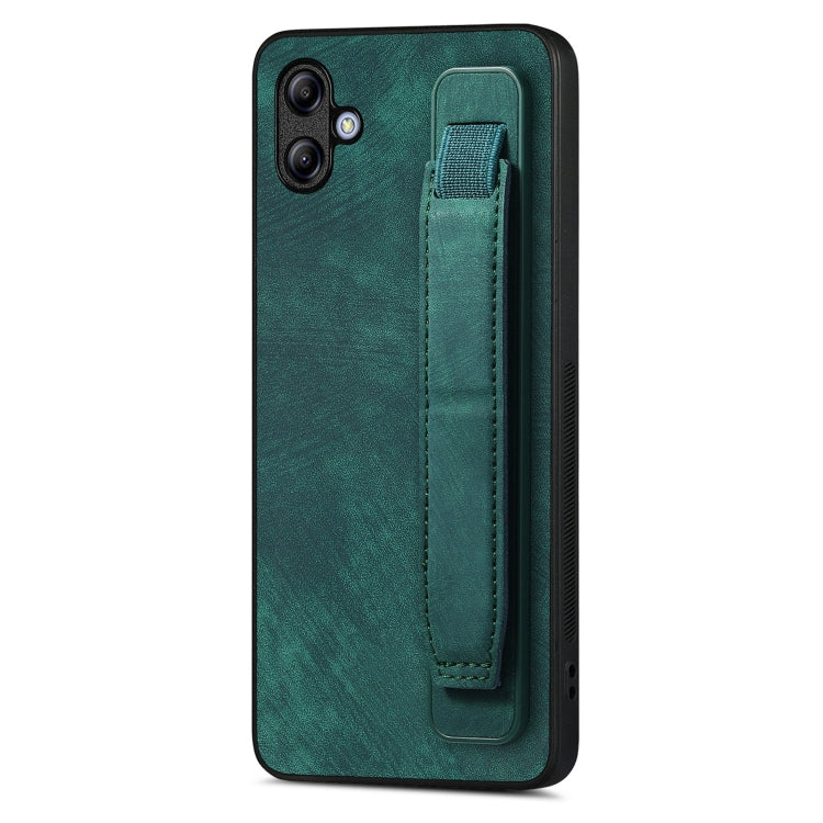 Custodia per telefono posteriore in pelle con supporto per cinturino retrò, For Samsung Galaxy S24 Ultra 5G, For Samsung Galaxy A54 5G, For Samsung Galaxy A04e, For Samsung Galaxy S23 Ultra 5G