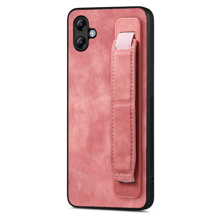 Custodia per telefono posteriore in pelle con supporto per cinturino retrò, For Samsung Galaxy S24 Ultra 5G, For Samsung Galaxy A54 5G, For Samsung Galaxy A04e, For Samsung Galaxy S23 Ultra 5G