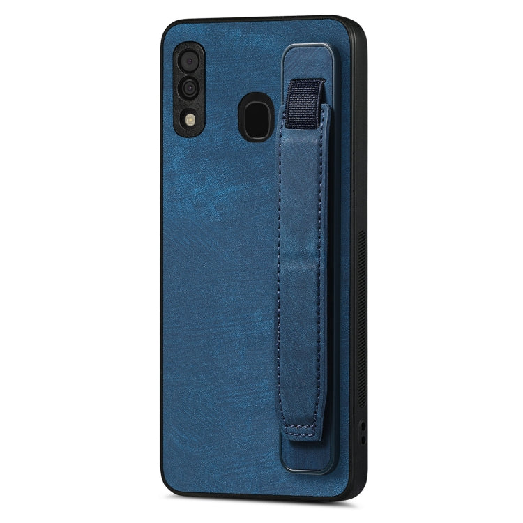 Custodia per telefono posteriore in pelle con supporto per cinturino retrò, For Samsung Galaxy A50s, For Samsung Galaxy A30, For Samsung Galaxy S20 FE