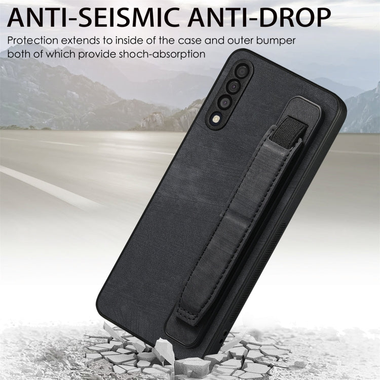 Custodia per telefono posteriore in pelle con supporto per cinturino retrò, For Samsung Galaxy A50s, For Samsung Galaxy A30, For Samsung Galaxy S20 FE