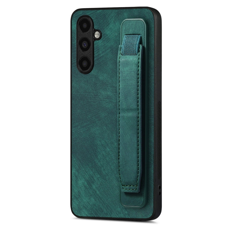 Custodia per telefono posteriore in pelle con supporto per cinturino retrò, For Samsung Galaxy S24 Ultra 5G, For Samsung Galaxy A54 5G, For Samsung Galaxy A04e, For Samsung Galaxy S23 Ultra 5G