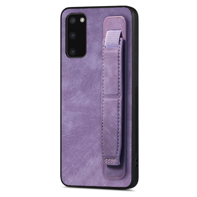 Custodia per telefono posteriore in pelle con supporto per cinturino retrò, For Samsung Galaxy S21 Ultra 5G, For Samsung Galaxy S20 Ultra 5G, For Samsung Galaxy S20, For Samsung Galaxy S20+