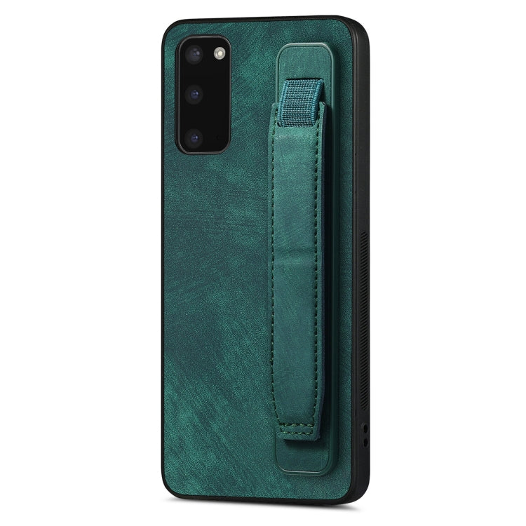 Custodia per telefono posteriore in pelle con supporto per cinturino retrò, For Samsung Galaxy S21 Ultra 5G, For Samsung Galaxy S20 Ultra 5G, For Samsung Galaxy S20, For Samsung Galaxy S20+
