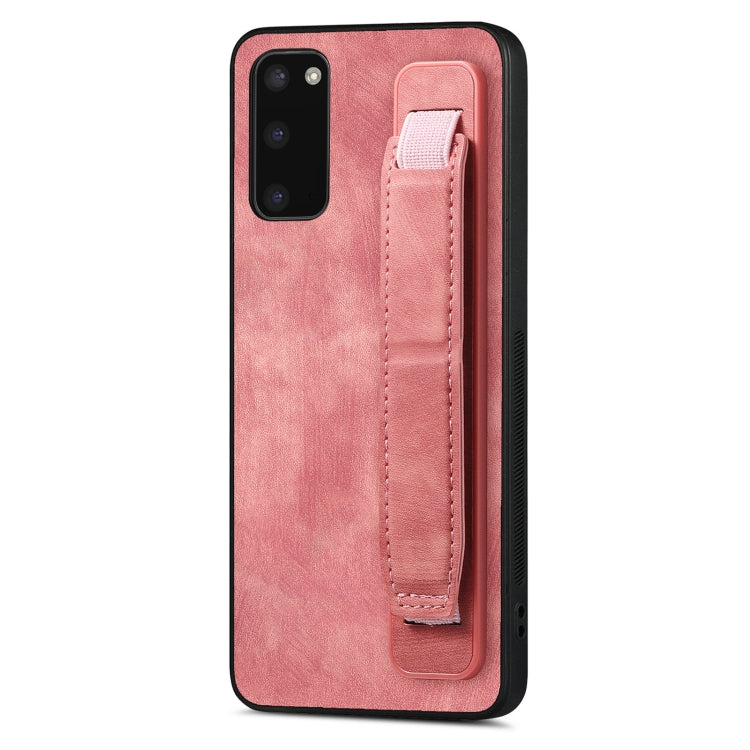 Custodia per telefono posteriore in pelle con supporto per cinturino retrò, For Samsung Galaxy S21 Ultra 5G, For Samsung Galaxy S20 Ultra 5G, For Samsung Galaxy S20, For Samsung Galaxy S20+