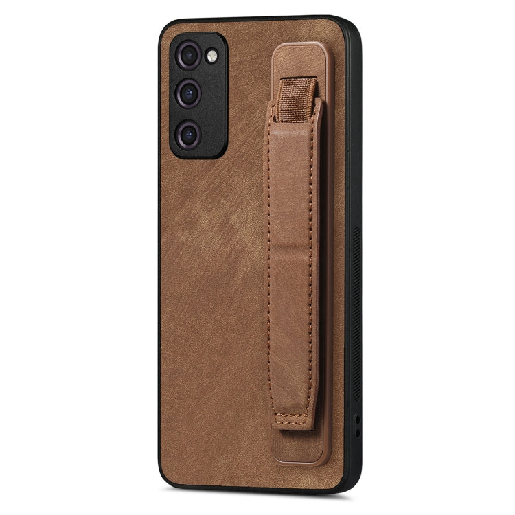 Custodia per telefono posteriore in pelle con supporto per cinturino retrò, For Samsung Galaxy A50s, For Samsung Galaxy A30, For Samsung Galaxy S20 FE
