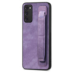 Custodia per telefono posteriore in pelle con supporto per cinturino retrò, For Samsung Galaxy A50s, For Samsung Galaxy A30, For Samsung Galaxy S20 FE
