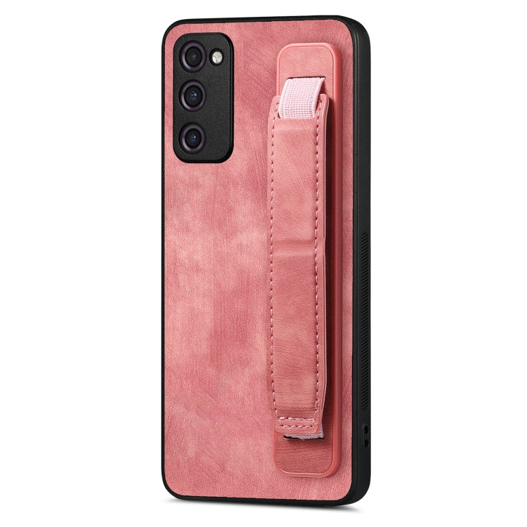 Custodia per telefono posteriore in pelle con supporto per cinturino retrò, For Samsung Galaxy A50s, For Samsung Galaxy A30, For Samsung Galaxy S20 FE