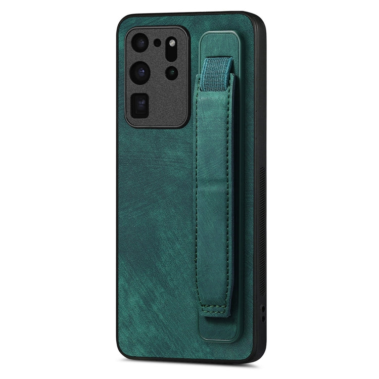 Custodia per telefono posteriore in pelle con supporto per cinturino retrò, For Samsung Galaxy S21 Ultra 5G, For Samsung Galaxy S20 Ultra 5G, For Samsung Galaxy S20, For Samsung Galaxy S20+