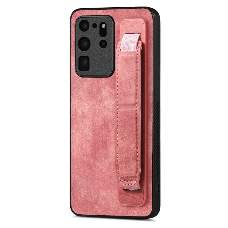 Custodia per telefono posteriore in pelle con supporto per cinturino retrò, For Samsung Galaxy S21 Ultra 5G, For Samsung Galaxy S20 Ultra 5G, For Samsung Galaxy S20, For Samsung Galaxy S20+