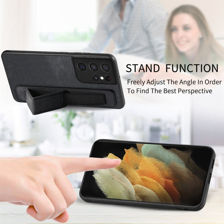 Custodia per telefono posteriore in pelle con supporto per cinturino retrò, For Samsung Galaxy S21 Ultra 5G, For Samsung Galaxy S20 Ultra 5G, For Samsung Galaxy S20, For Samsung Galaxy S20+
