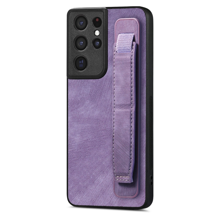 Custodia per telefono posteriore in pelle con supporto per cinturino retrò, For Samsung Galaxy S21 Ultra 5G, For Samsung Galaxy S20 Ultra 5G, For Samsung Galaxy S20, For Samsung Galaxy S20+
