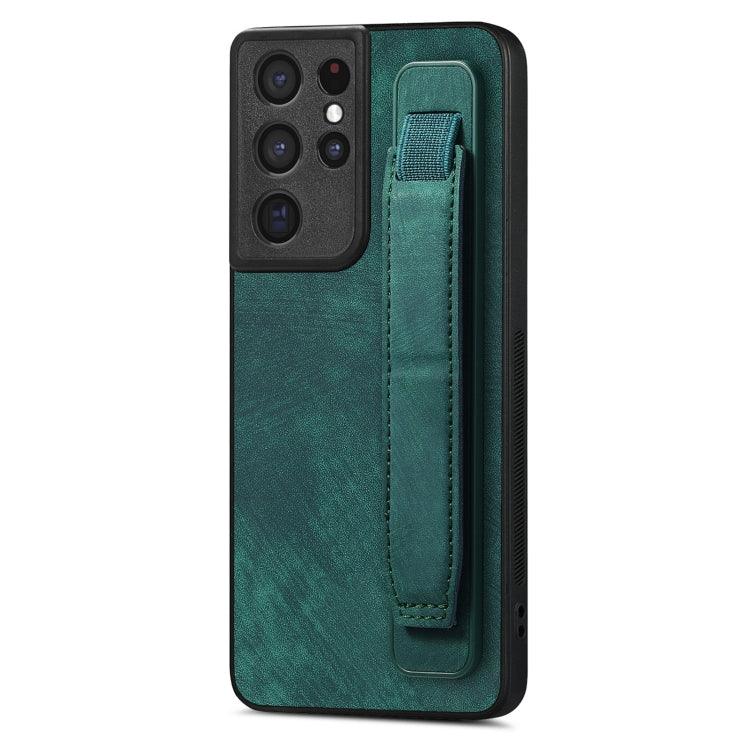 Custodia per telefono posteriore in pelle con supporto per cinturino retrò, For Samsung Galaxy S21 Ultra 5G, For Samsung Galaxy S20 Ultra 5G, For Samsung Galaxy S20, For Samsung Galaxy S20+