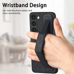 Custodia per telefono posteriore in pelle con supporto per cinturino retrò, For Samsung Galaxy S23 5G, For Samsung Galaxy A04s, For Samsung Galaxy A23, For Samsung Galaxy A53 5G