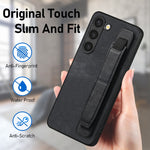 Custodia per telefono posteriore in pelle con supporto per cinturino retrò, For Samsung Galaxy S23 5G, For Samsung Galaxy A04s, For Samsung Galaxy A23, For Samsung Galaxy A53 5G