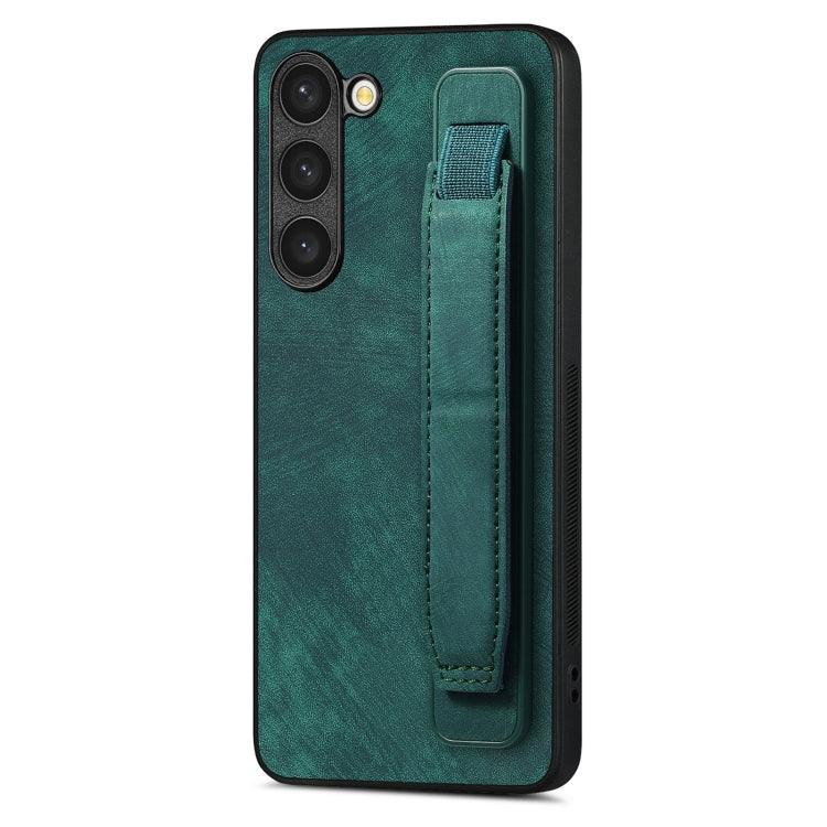 Custodia per telefono posteriore in pelle con supporto per cinturino retrò, For Samsung Galaxy S23 5G, For Samsung Galaxy A04s, For Samsung Galaxy A23, For Samsung Galaxy A53 5G