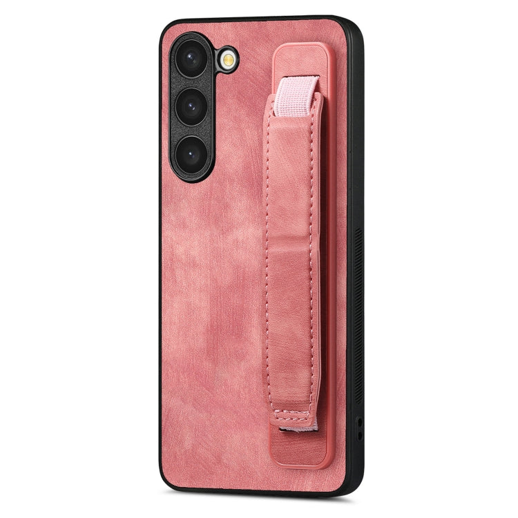 Custodia per telefono posteriore in pelle con supporto per cinturino retrò, For Samsung Galaxy S23 5G, For Samsung Galaxy A04s, For Samsung Galaxy A23, For Samsung Galaxy A53 5G