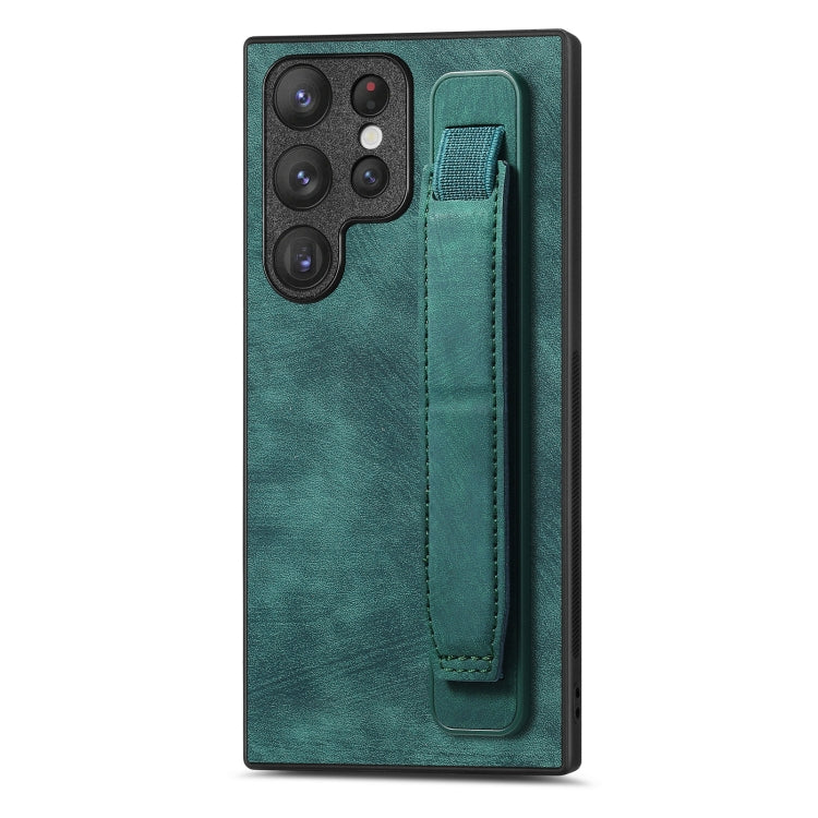 Custodia per telefono posteriore in pelle con supporto per cinturino retrò, For Samsung Galaxy S24 Ultra 5G, For Samsung Galaxy A54 5G, For Samsung Galaxy A04e, For Samsung Galaxy S23 Ultra 5G