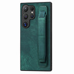 Custodia per telefono posteriore in pelle con supporto per cinturino retrò, For Samsung Galaxy S24 Ultra 5G, For Samsung Galaxy A54 5G, For Samsung Galaxy A04e, For Samsung Galaxy S23 Ultra 5G