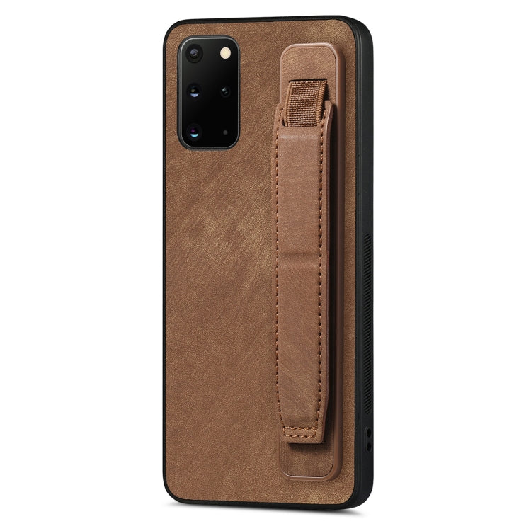 Custodia per telefono posteriore in pelle con supporto per cinturino retrò, For Samsung Galaxy S21 Ultra 5G, For Samsung Galaxy S20 Ultra 5G, For Samsung Galaxy S20, For Samsung Galaxy S20+