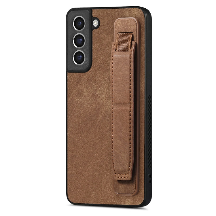 Custodia per telefono posteriore in pelle con supporto per cinturino retrò, For Samsung Galaxy S21 FE 5G, For Samsung Galaxy A32 5G, For Samsung Galaxy S21 5G, For Samsung Galaxy S21+ 5G